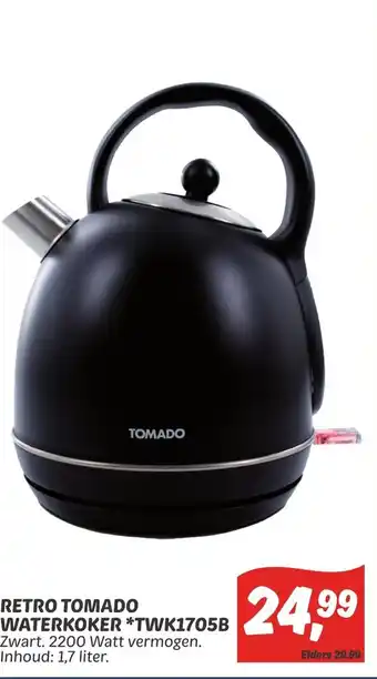 Dekamarkt Retro Tomado Waterkoker *TWK1705B aanbieding