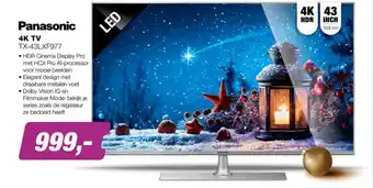 EP Panasonic 4K TV TX-43LXF977 43" aanbieding