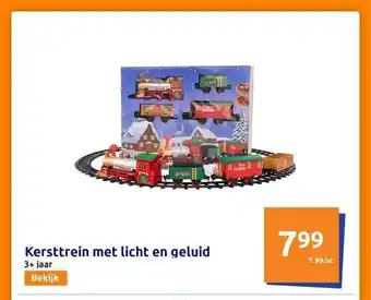 Action Kersttrein met licht en geluid aanbieding