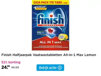 Plein.nl Finish Halfjaarpak Vaatwastabletten aanbieding