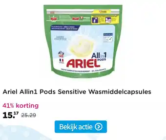 Plein.nl Ariel Allin1 Pods Sensitive aanbieding