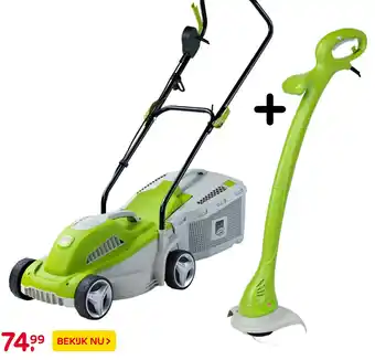 Praxis Central Park Elektrische Grasmaaier + Grastrimmer aanbieding