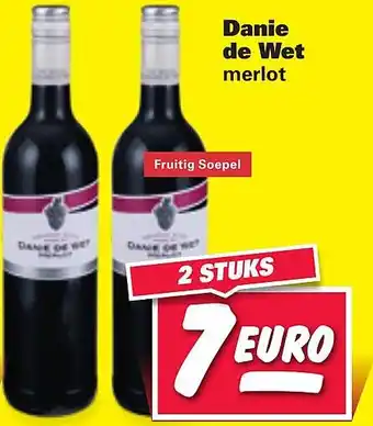 Nettorama Danie de Wet merlot aanbieding