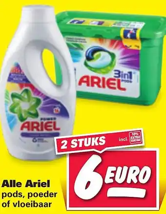 Nettorama Alle Ariel pods, poeder of vloeibaar aanbieding