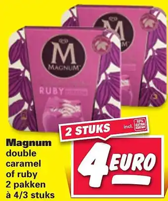 Nettorama Magnum double caramel of ruby aanbieding