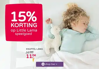 Prenatal 15% korting op Little Lama speelgoed aanbieding