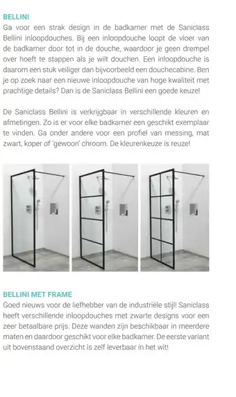 Sanitairwinkel.nl Bellini aanbieding