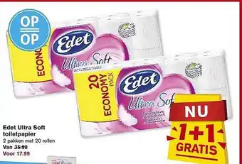 Hoogvliet Edet ultra soft toiletpapier aanbieding