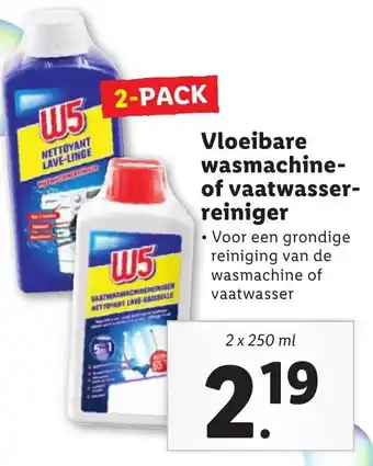 Lidl Vloeibare wasmachine- of vaatwasser- reiniger aanbieding