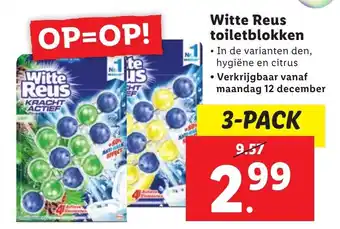 Lidl Witte reus toiletblokken 3-pack aanbieding