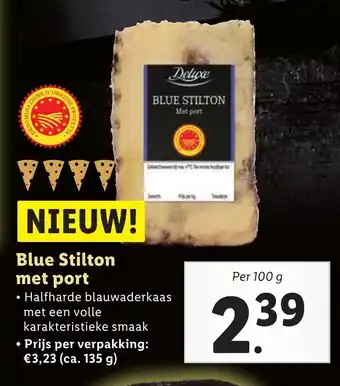 Lidl Blue stilton met port 100g aanbieding