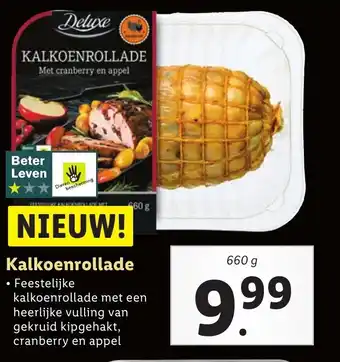 Lidl Kalkoenrollade 660g aanbieding