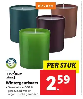 Lidl Livarno home wintergeurkaars aanbieding