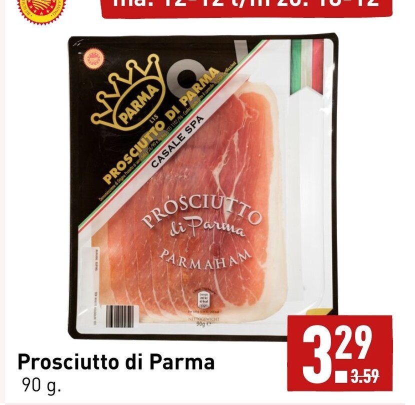 Prosciutto di parma 90g aanbieding bij ALDI