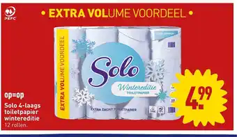 ALDI Solo 4-laags toiletpapier wintereditie 12 rollen aanbieding