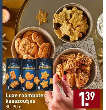 ALDI Luxe roomboter kaaszoutjes 80-90g aanbieding