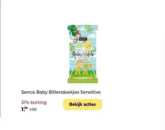 Plein.nl Sence baby billendoekjes sensitive aanbieding