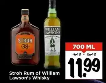 Vomar Voordeelmarkt Stroh rum of william lawson's whisky aanbieding