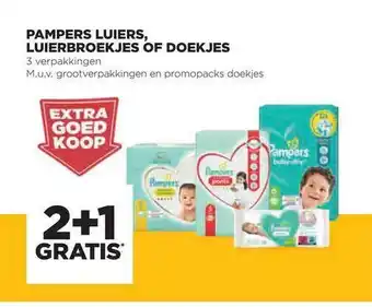 Jumbo Pampers luiers, luierbroekjes of doekjes aanbieding