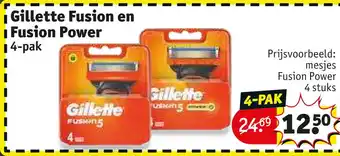 Kruidvat Gillette fusion en fusion power aanbieding