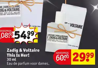 Kruidvat Zadig & voltaire this is her! aanbieding