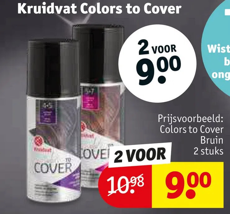 Kruidvat colors to cover aanbieding bij Kruidvat