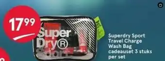 Etos Superdry sport travel charge wash bag aanbieding