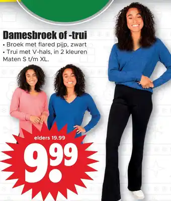 Dirk Damesbroek of -trui aanbieding