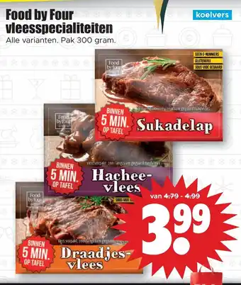 Dirk Food by Four vleesspecialiteiten 300 gram aanbieding