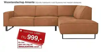 Woonsquare Woonlandschap Amante Hoekbank aanbieding