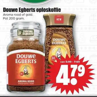 Dirk Douwe Egberts oploskoffie 200 gram aanbieding