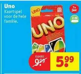 Kruidvat Uno Kaartspel aanbieding