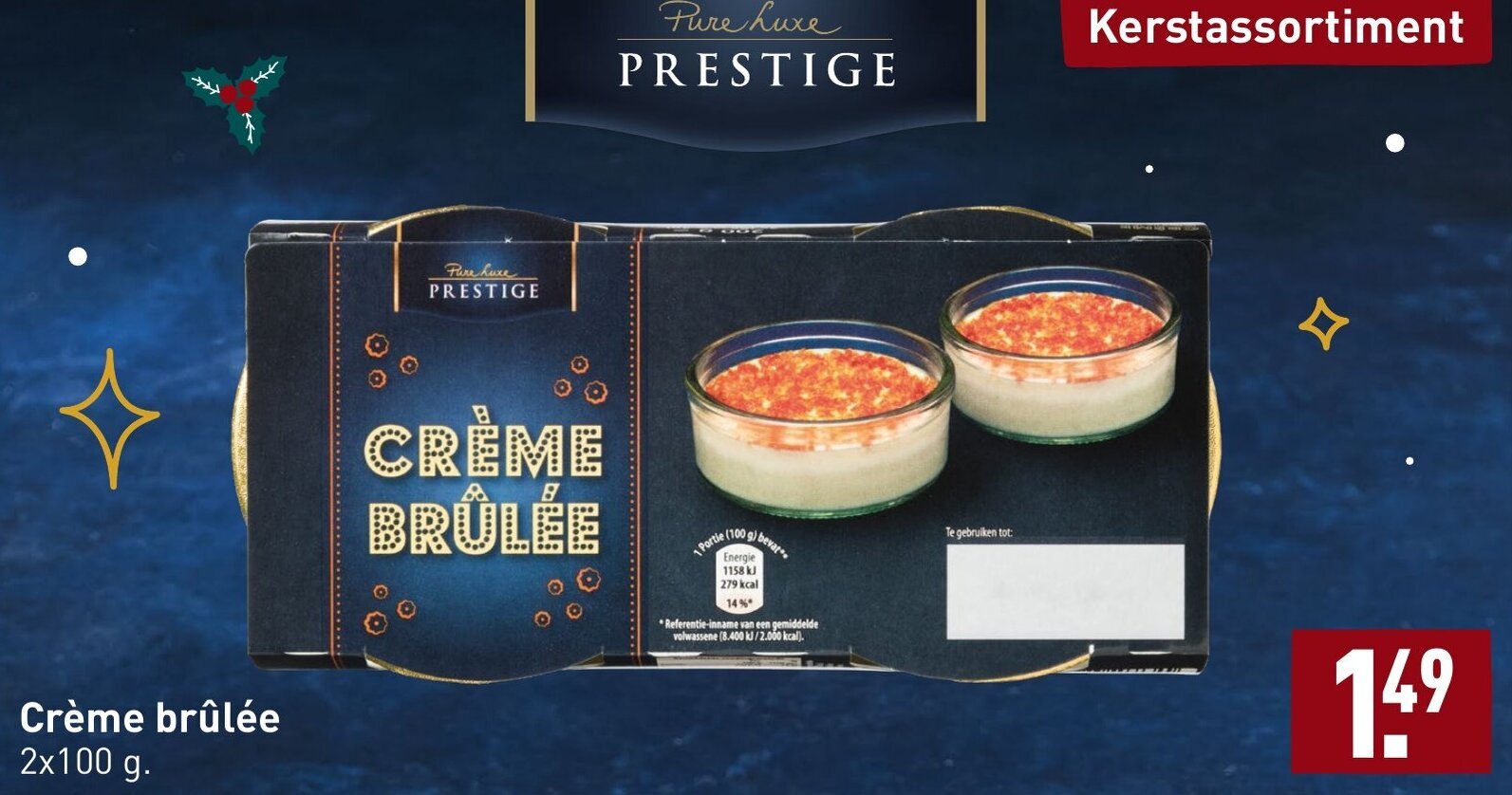 Creme brulee 2x100g aanbieding bij ALDI