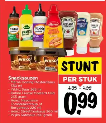 Vomar Voordeelmarkt Snacksauzen : Marne Honing Mosterdsaus, Yildriz Saus, Kühne Franse Mosterd Mild, Heinz Mayonaise, Tomatenketchup Of Burgersau aanbieding