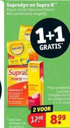 Kruidvat Supradyn En Supra D 1+1 Gratis aanbieding