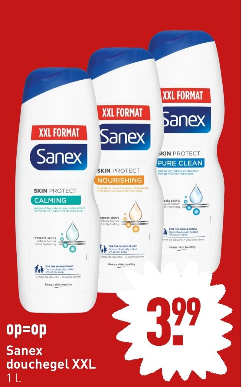 Sanex douchegel XXL 1L aanbieding bij ALDI