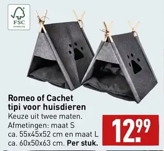 ALDI Romeo of cachet tipi voor huisdieren aanbieding