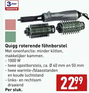 ALDI Quigg roterende fohnborstel aanbieding