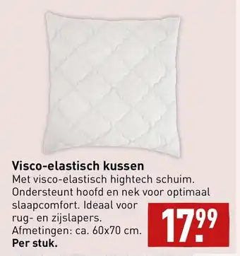 ALDI Visco-elastisch kussen aanbieding