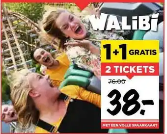 Vomar Voordeelmarkt Walibi 1+1 Gratis aanbieding