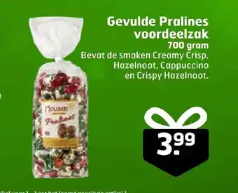 Trekpleister Gevulde Pralines voordeelzak 700 gram aanbieding