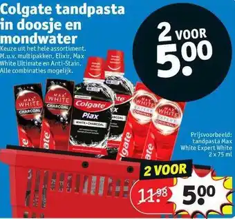 Kruidvat Colgate Tandpasta In Dooske En Mondwater 2x75 Ml aanbieding