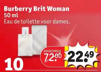 Kruidvat Burberry Brit Woman 50 ml aanbieding