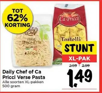 Vomar Voordeelmarkt Daily Chef Of Ca Pricci Verse Pasta Tot 62% Korting 500 Gram aanbieding