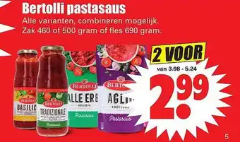 Dirk Bertolli Pastasaus 690 Gram aanbieding