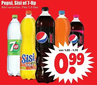 Dirk Pepsi, Sisi Of 7-Up 1,5 Liter aanbieding