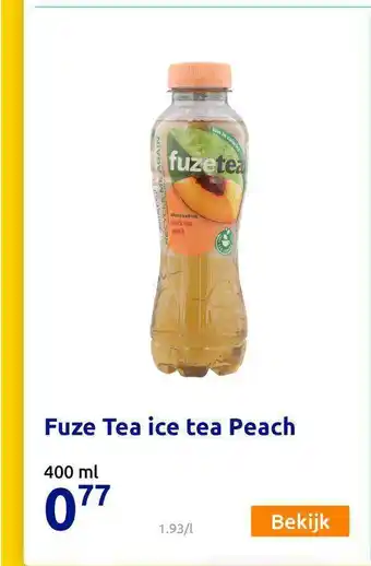 Action Fuze Tea Ice Tea Peach 400 Ml aanbieding