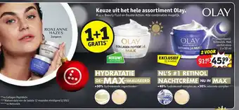 Kruidvat Keuze uit het hele assortiment Olay 1+1 gratis aanbieding