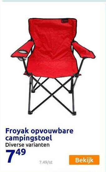 Action Froyak Opvouwbare Campingstoel aanbieding