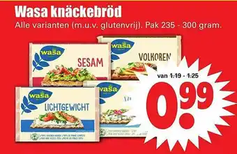 Dirk Wasa Knäckebröd 300 Gram aanbieding